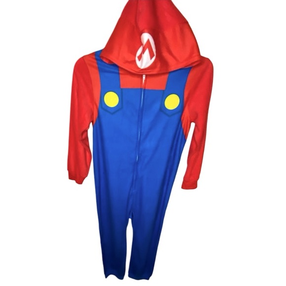 SUPER MARIO Cosplay Blanket Sleeper UnionSuit Halloween Costume Kids Size 8 - Picture 6 of 8